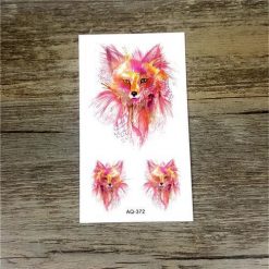 Colorful Flower Animals Dogs tattoos Stunning Pets AQ372 