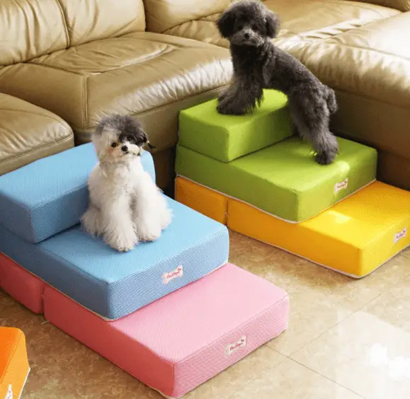images Colorful, Foldable Bed Stairs for Pets Stunning Pets