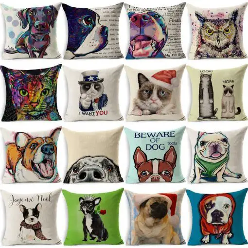 Colorful Pet Lover Cushion Stunning Pets