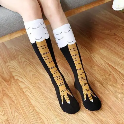 Crazy Chicken High-knee Socks Stunning Pets
