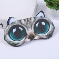Cute Breathable Animal-themed Night Mask Eye Blinder GlamorousDogs Cute kitty 1 
