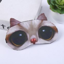 Cute Breathable Animal-themed Night Mask Eye Blinder GlamorousDogs Cute kitty 2 