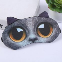 Cute Breathable Animal-themed Night Mask Eye Blinder GlamorousDogs Cute kitty 3 