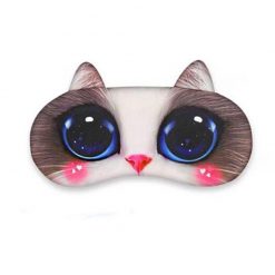 Cute Breathable Animal-themed Night Mask Eye Blinder GlamorousDogs Cute kitty 4 