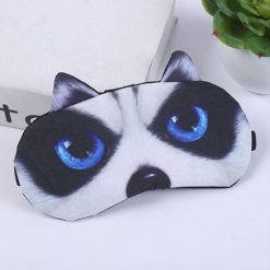 Cute Breathable Animal-themed Night Mask Eye Blinder GlamorousDogs Husky 2 