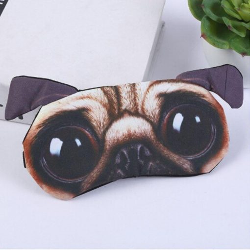 Cute Breathable Animal-themed Night Mask Eye Blinder GlamorousDogs Pug