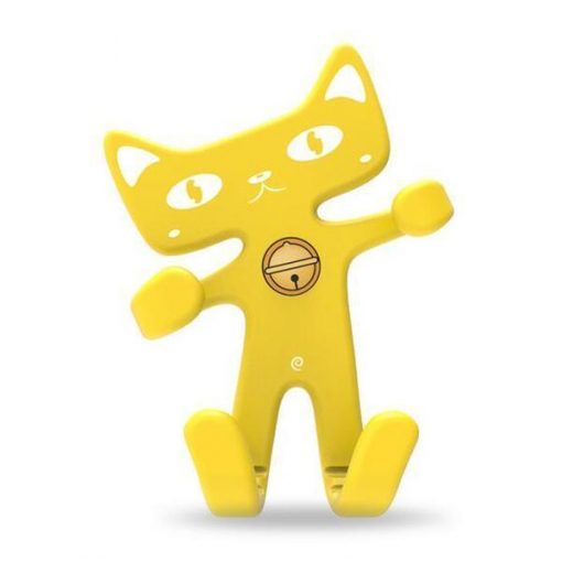 Cute Cat Mobile Phone holder Stunning Pets yellow