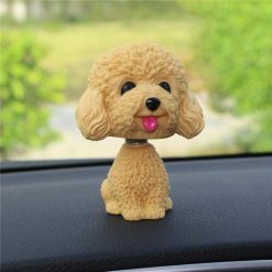 Cute Dog Bobble Head Mini Toy for the Car GlamorousDogs Yellow Teddy 