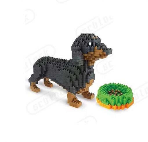 Cute Dog Mini Blocks Toy Stunning Pets dachshund