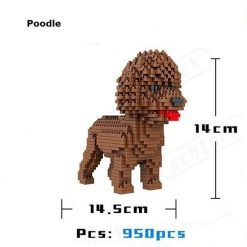 Cute Dog Mini Blocks Toy Stunning Pets Poodle No box