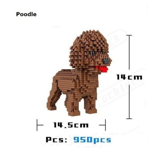 Cute Dog Mini Blocks Toy Stunning Pets Poodle No box