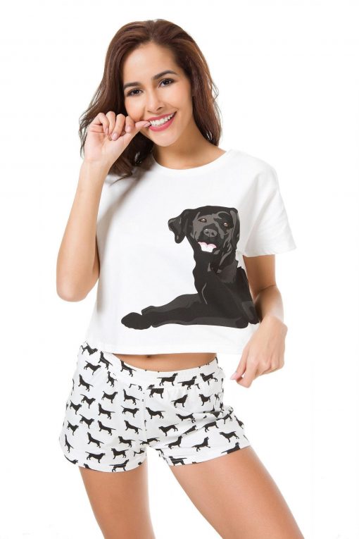 Cute Set Of Pajamas Dog Lovers ROI test GlamorousDogs S Black Labrador