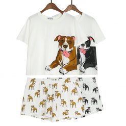 Cute Set Of Pajamas Dog Lovers ROI test GlamorousDogs S Brown Pitbull 