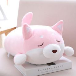 Cute Shiba Inu Pillow Stunning Pets pink close eyes