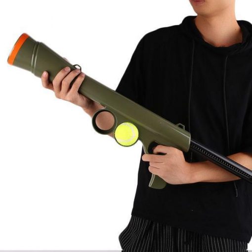 Dog Ball Launcher Gun Exhaustion-free 50 Feet Bazooka K9 Launcher Fun Stunning Pets