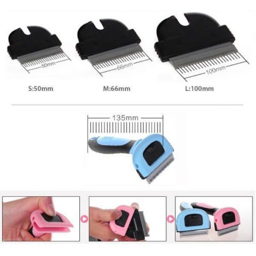 Dog Brush For Shedding With Detachable Clipper grooming Stunning Pets