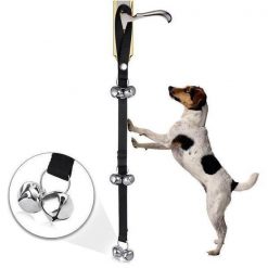Dog Doorbells for Dog Training Stunning Pets Black 80cm Bottom 2 bells