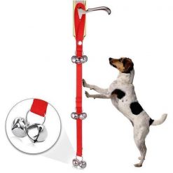 Dog Doorbells for Dog Training Stunning Pets Red 80cm Bottom 2 bells 