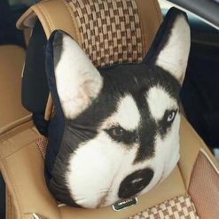 DOG FACE CAR HEADREST PILLOW Stunning Pets 02 Only the cover 