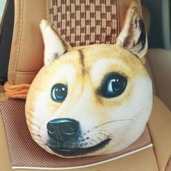 DOG FACE CAR HEADREST PILLOW Stunning Pets 05 Only the cover 