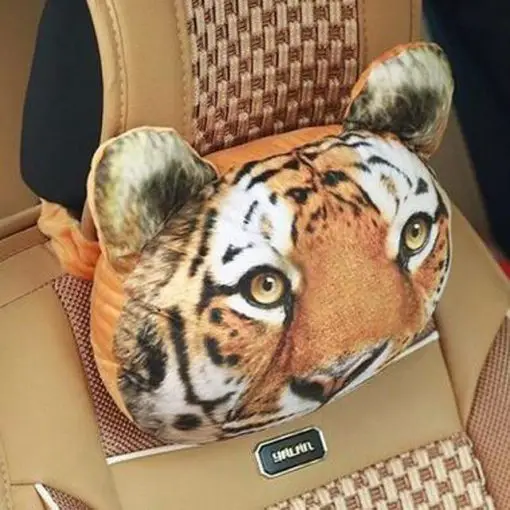 DOG FACE CAR HEADREST PILLOW Stunning Pets 06 Only the cover