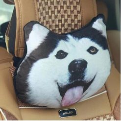 DOG FACE CAR HEADREST PILLOW Stunning Pets 08 Only the cover 