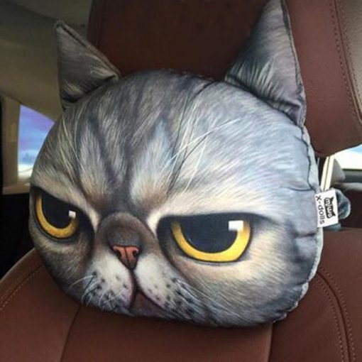 DOG FACE CAR HEADREST PILLOW Stunning Pets 09 Only the cover