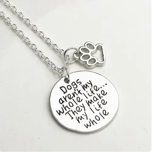 DOGS MAKE MY LIFE WHOLE NECKLACE | Best gift for dog lovers | Free Shipping July Test GlamorousDogs