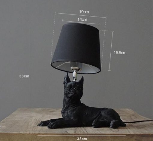 Elegant Retro Dog-inspired Table Lamp High Ticket GlamorousDogs Black Boston Terrier