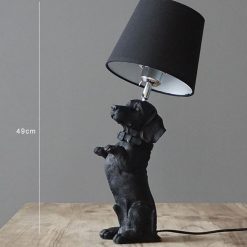 Elegant Retro Dog-inspired Table Lamp High Ticket GlamorousDogs Black Dachshund 