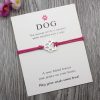 Elegant Silver Dog Paw Print Bracelet with a Wish Card Wish Card GlamorousDogs 