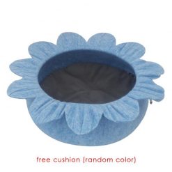 Flower-shaped Cat Bed Nest | Best Gift for Cat Owners July Test ATC GlamorousDogs Blue 39x14 CM 