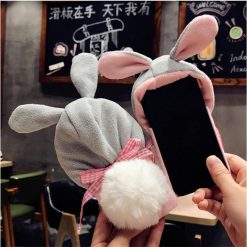 Fluffy Rabbit Hat Phone Case Stunning Pets 