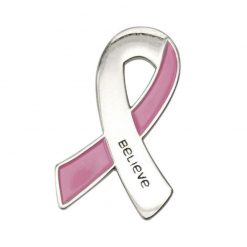 FREE Ribbon Breast Cancer Awareness Brooch Lapel Pin Badge Survivor/Believe/Hope Breast Cancer Accessories GlamorousDogs BELIEVE 