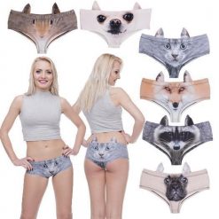 Funny 3D Animal Print Women Underwear Stunning Pets
