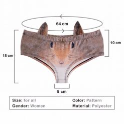 Funny 3D Animal Print Women Underwear Stunning Pets 