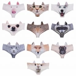 Funny 3D Animal Print Women Underwear Stunning Pets 