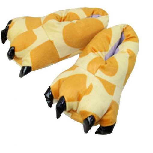 Funny Animal Paw Slippers Stunning Pets huangbai 11