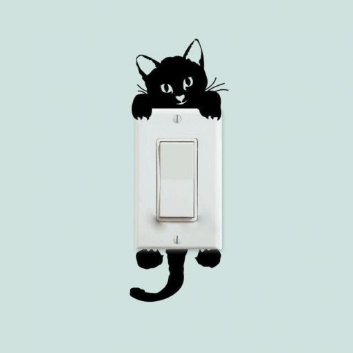 Funny Cute Cat/Dog Switch Stickers for Home Decoration Home accessories Stunning Pets 327A
