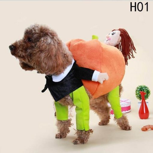 Funny Pumpkin Dog Christmas Costume Stunning Pets PET0676H01 L