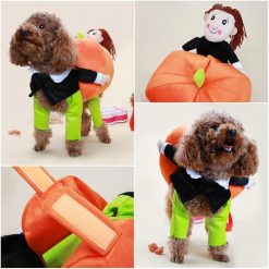 Funny Pumpkin Halloween Costume for Dogs Halloween costume GlamorousDogs 