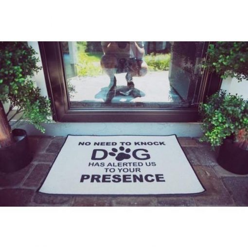 Funny Welcome Mat"No Need To Knock"| New Dog Doormat Dog doormat GlamorousDogs