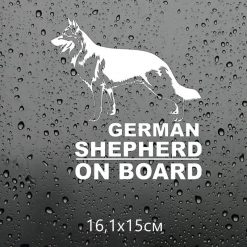 German Shepherd Dog on Board Car Sticker Glamorous Dogs