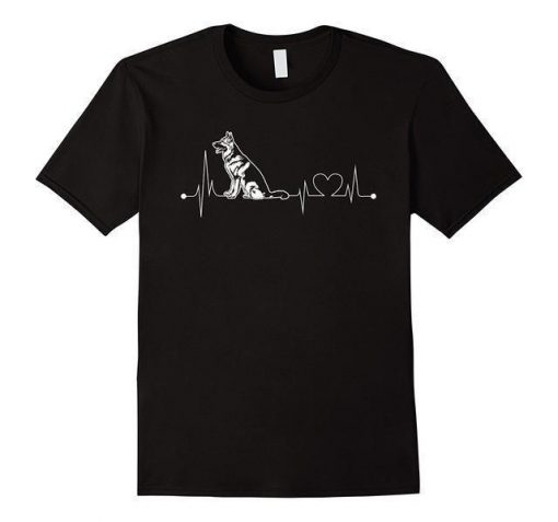 German Shepherd Heartbeat T-Shirt Stunning Pets Black S