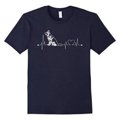 German Shepherd Heartbeat T-Shirt Stunning Pets Navy Blue S 