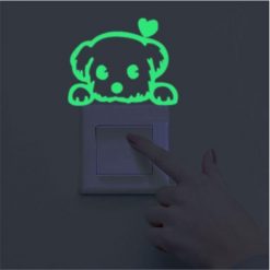 Glow in the Dark Stickers Sleepy Cat Switch Sticker Stunning Pets Love dog 