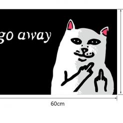 Go Away Cat Doormat Cat Doormat GlamorousDogs 