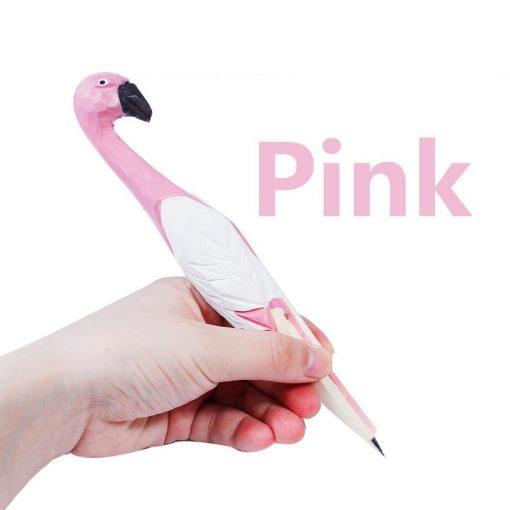 Hand Carved Wood Flamingo Pen Stunning Pets Pink