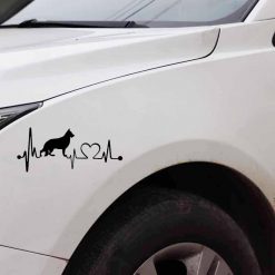 Heartbeat German Shepherd Dog Car Sticker Glamorous Dogs 
