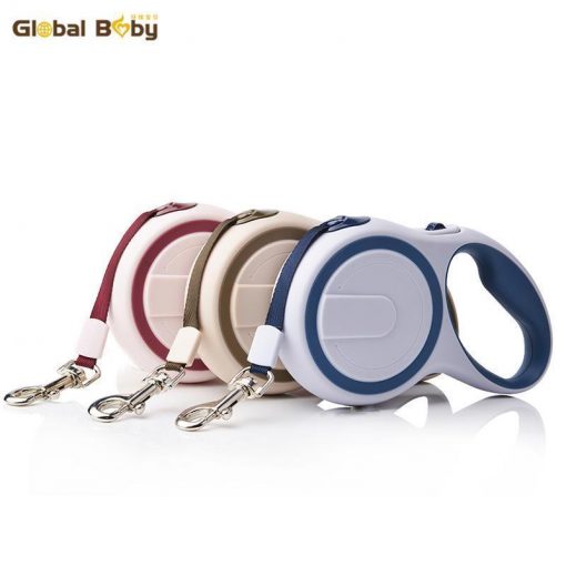 High-Grade Stable Durable Automatic Retractable Dog Traction Rope Stunning Pets Apricot 3 Meter